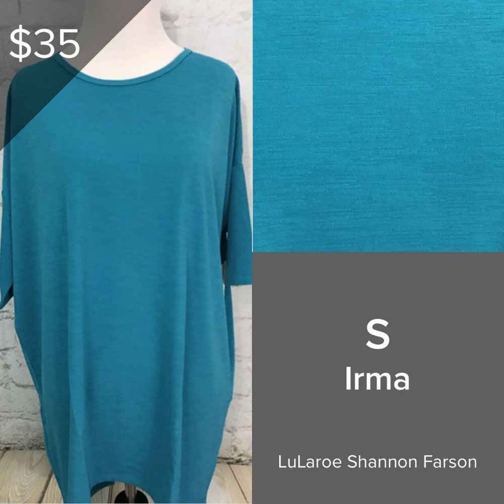 NWT Lularoe Irma Short Sleeve Top Blouse Shirt